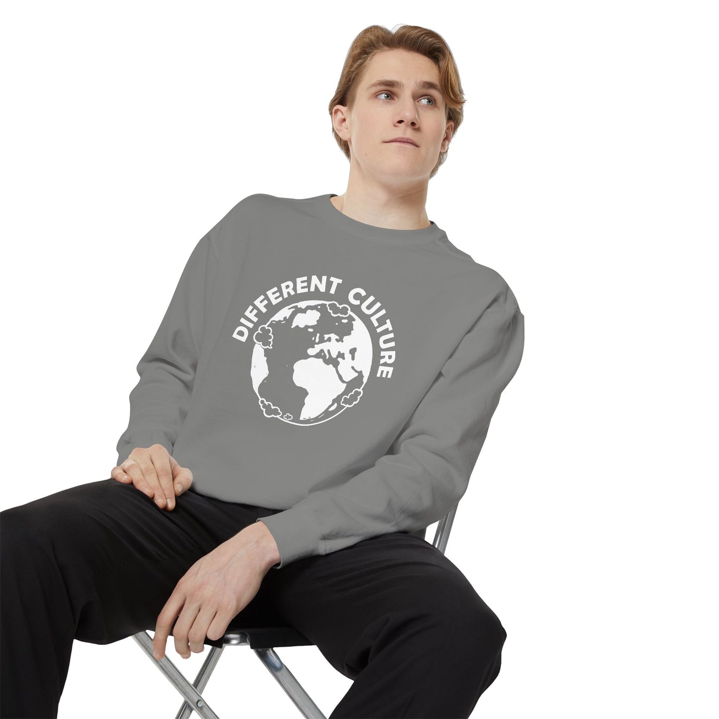 Different Culture - Sweatshirt - World Logo Garment-Dyed