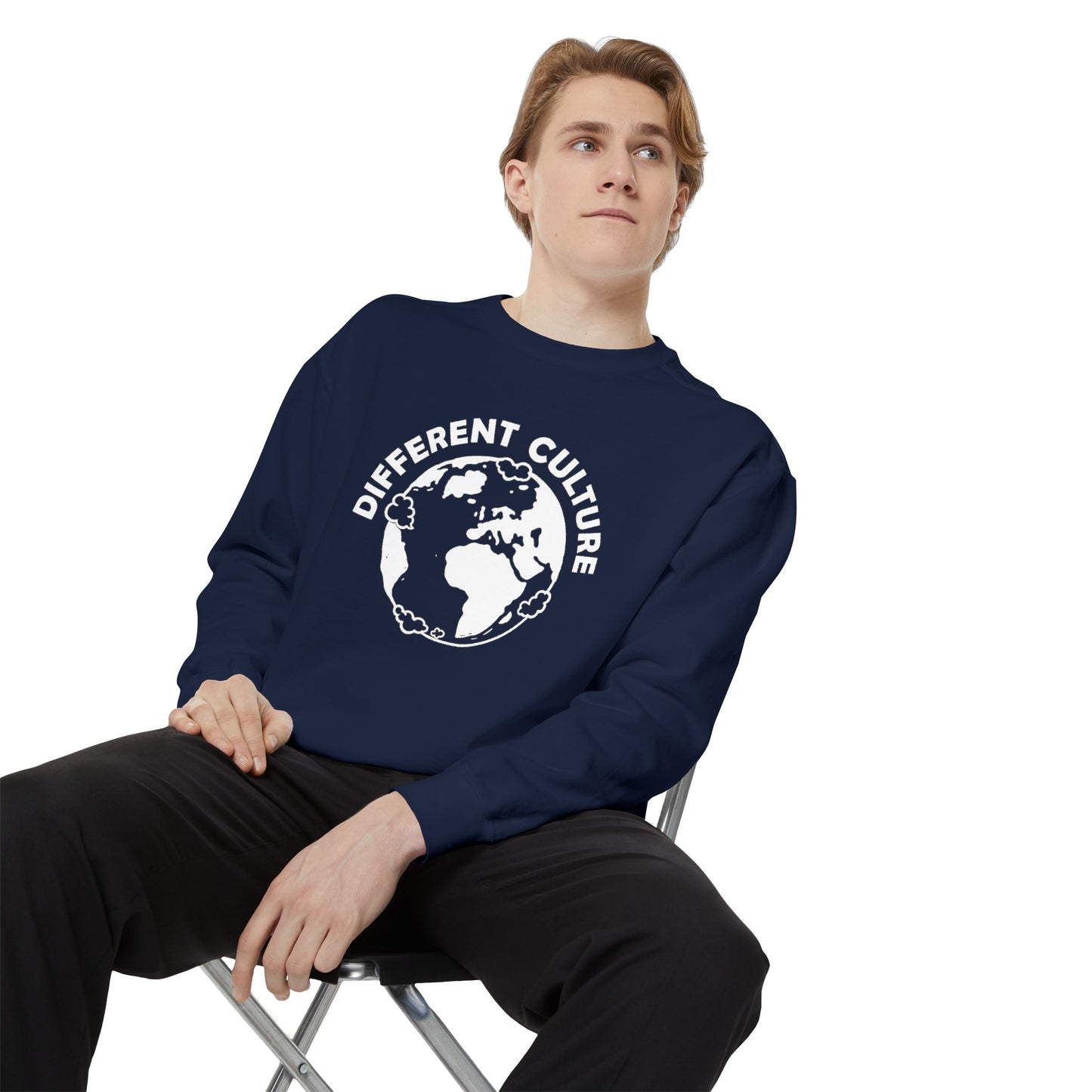 Different Culture - Sweatshirt - World Logo Garment-Dyed