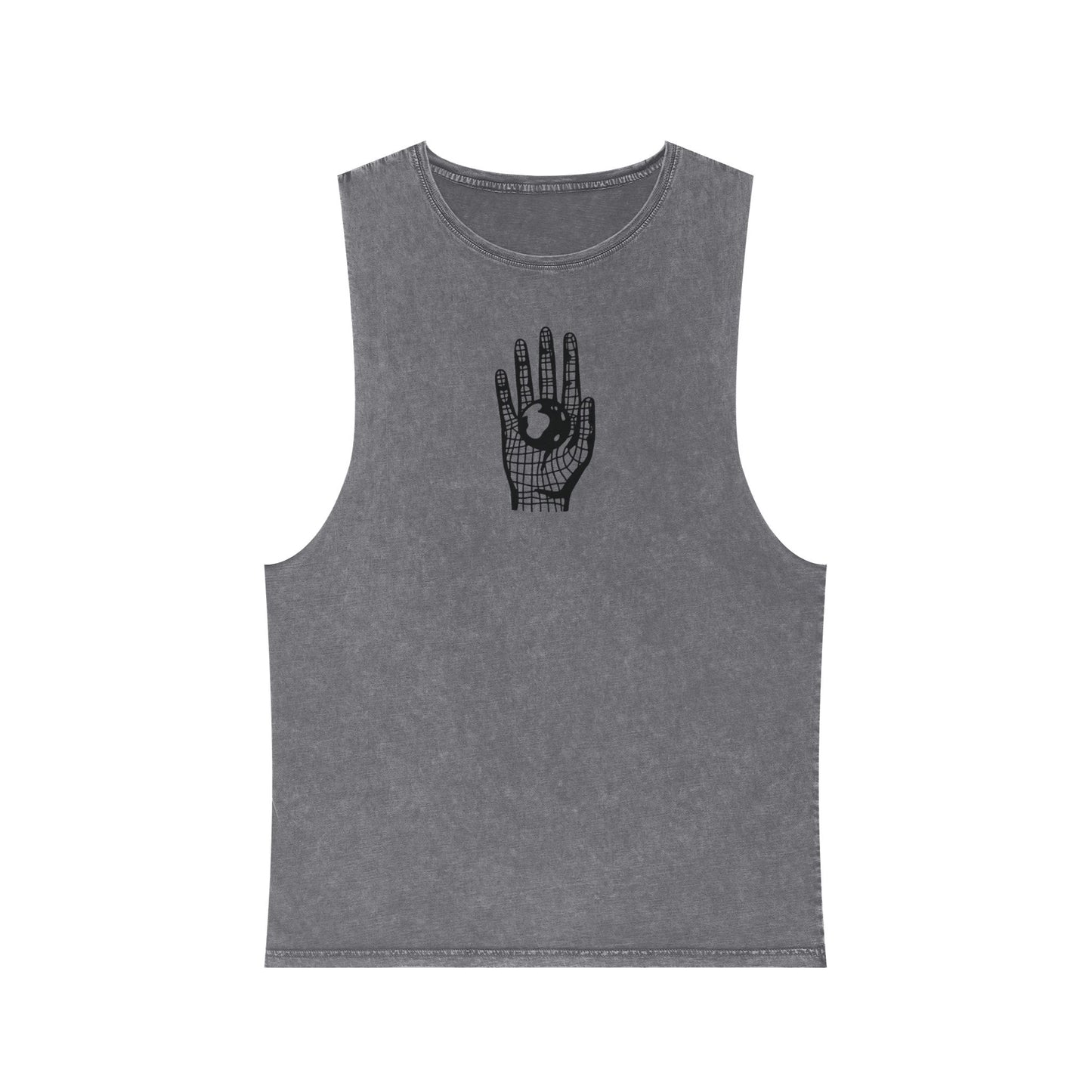 Different Culture - Tank Top - Stonewash Hand World Logo
