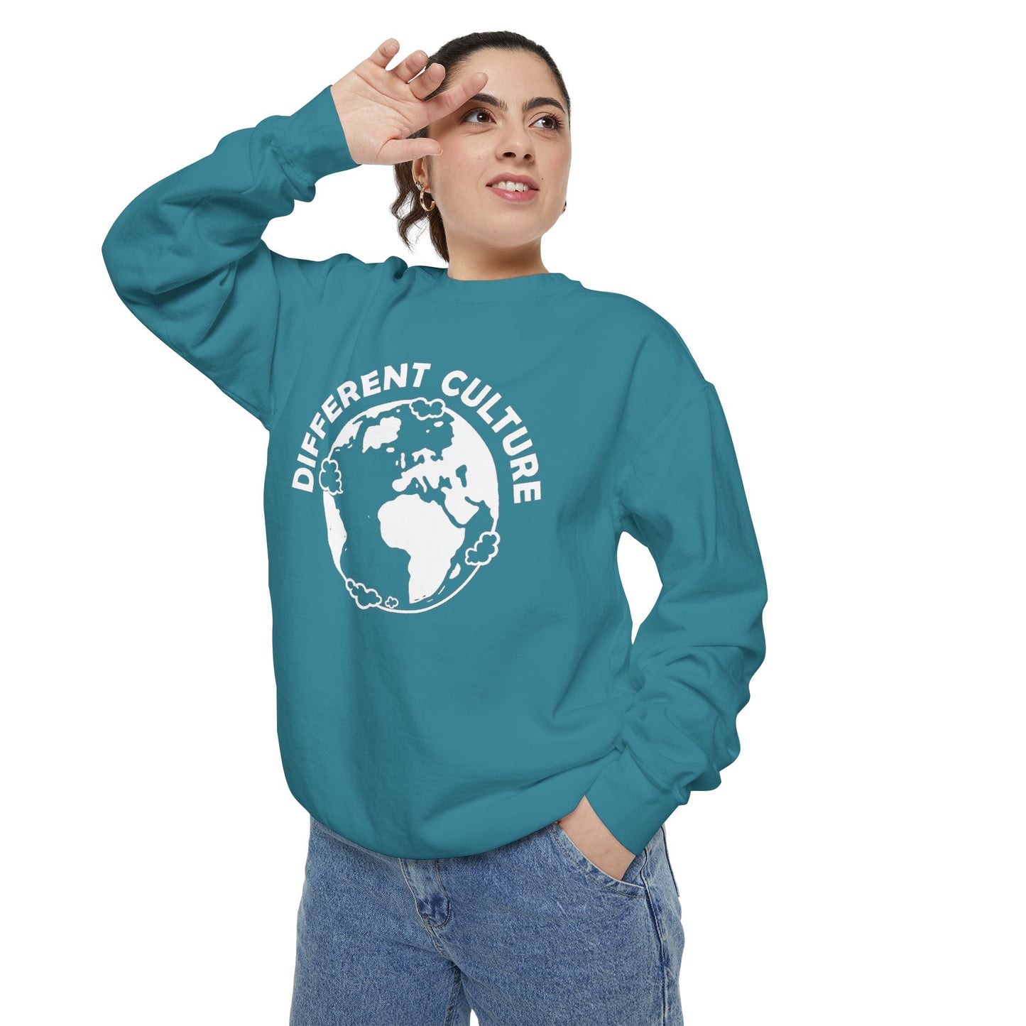 Different Culture - Sweatshirt - World Logo Garment-Dyed