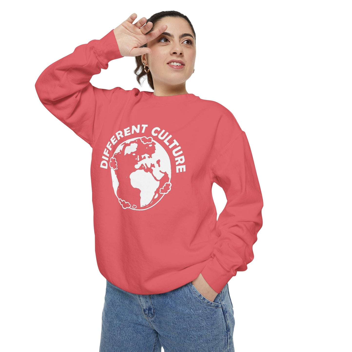 Different Culture - Sweatshirt - World Logo Garment-Dyed