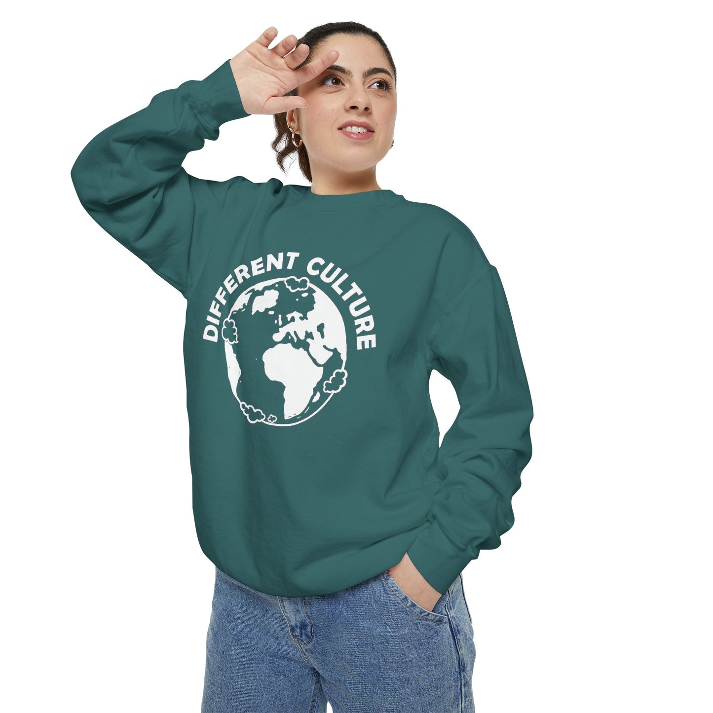 Different Culture - Sweatshirt - World Logo Garment-Dyed