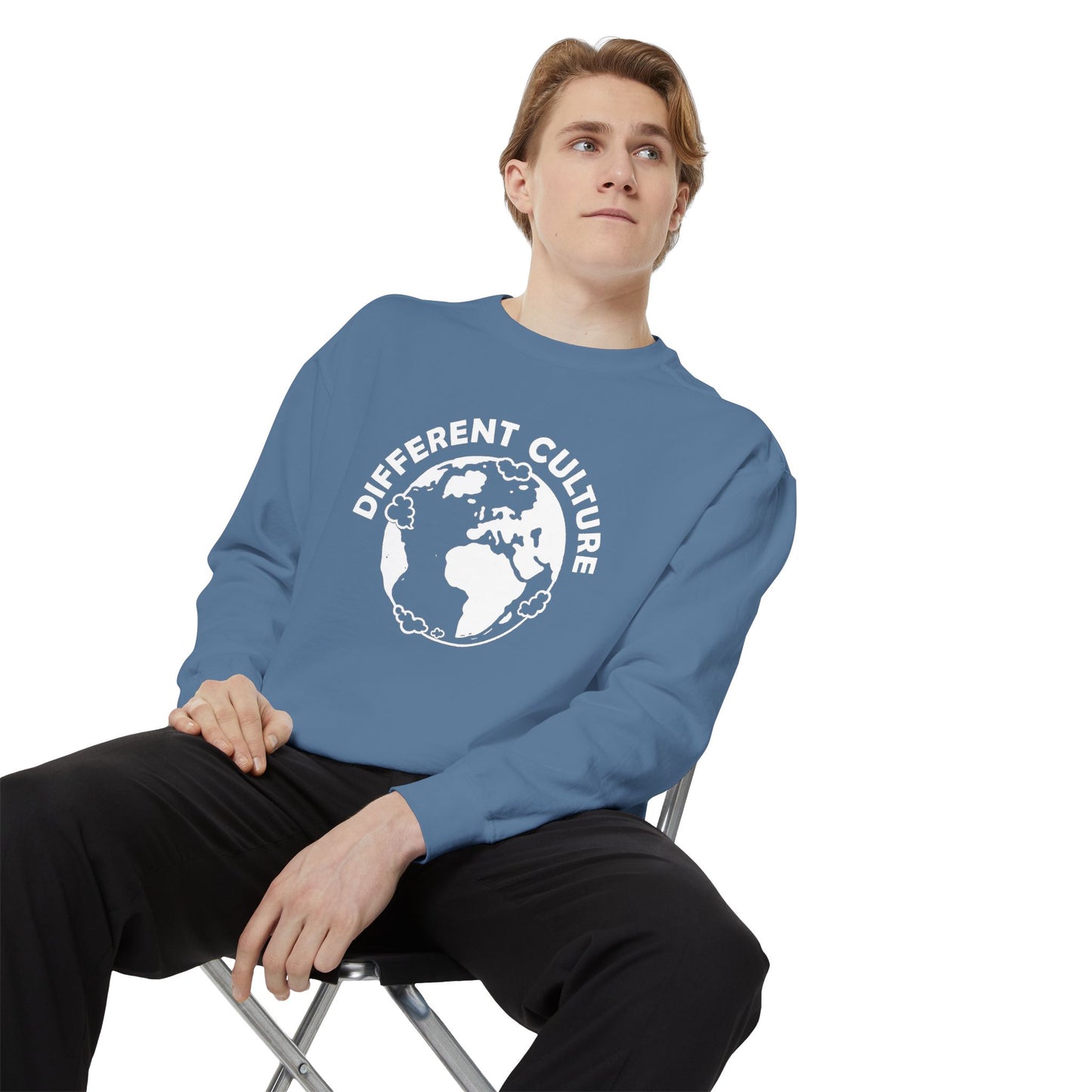 Different Culture - Sweatshirt - World Logo Garment-Dyed