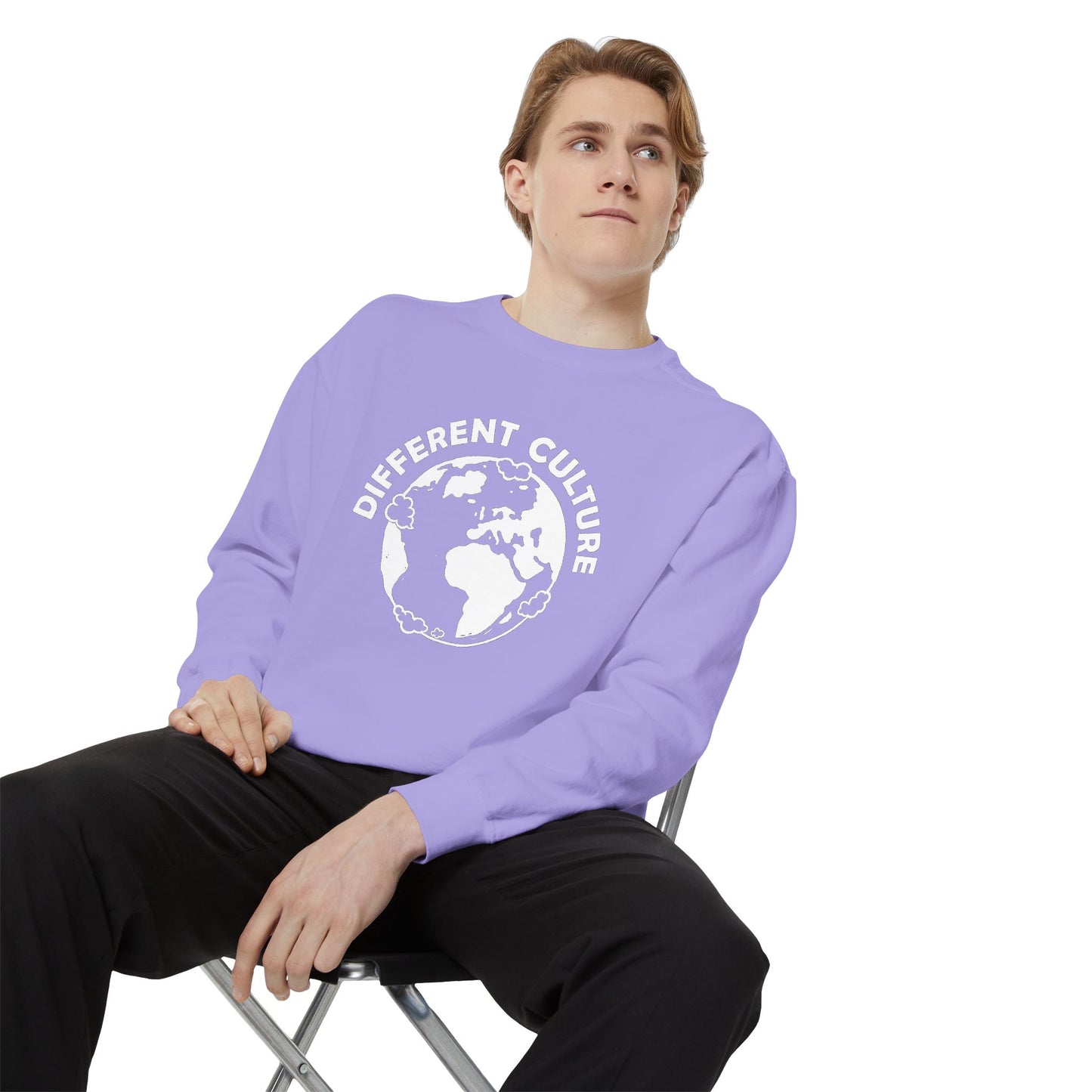 Different Culture - Sweatshirt - World Logo Garment-Dyed