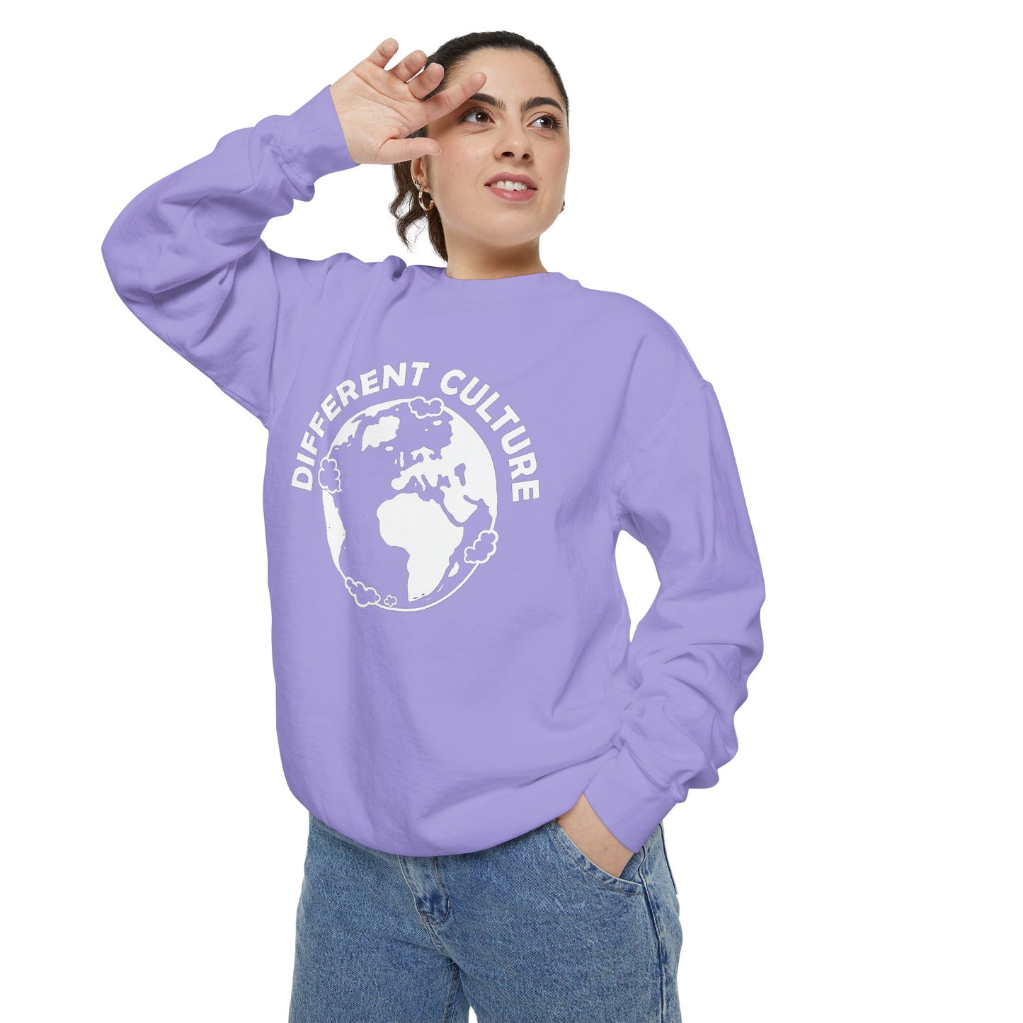 Different Culture - Sweatshirt - World Logo Garment-Dyed