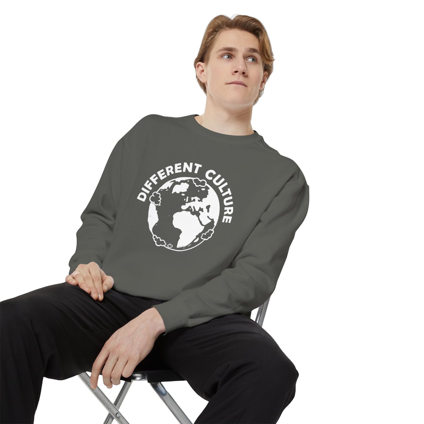 Different Culture - Sweatshirt - World Logo Garment-Dyed