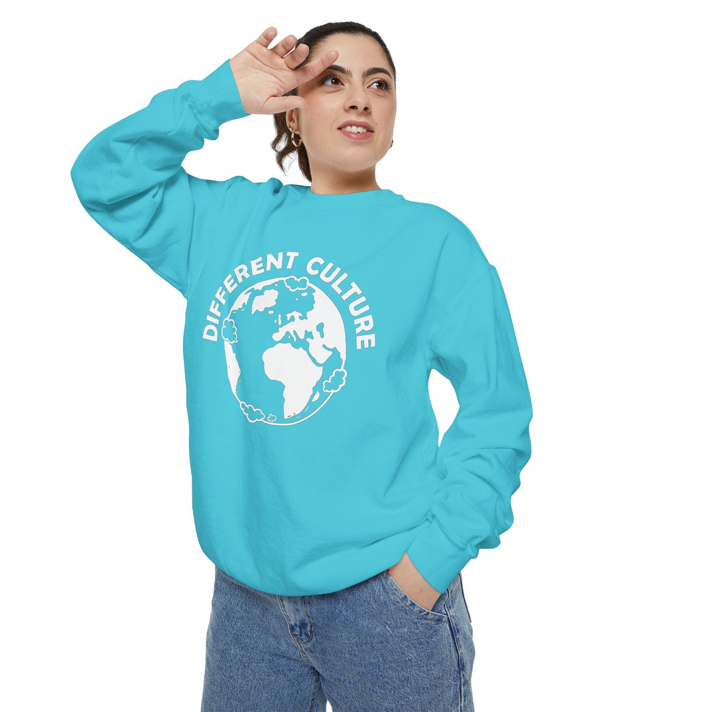 Different Culture - Sweatshirt - World Logo Garment-Dyed