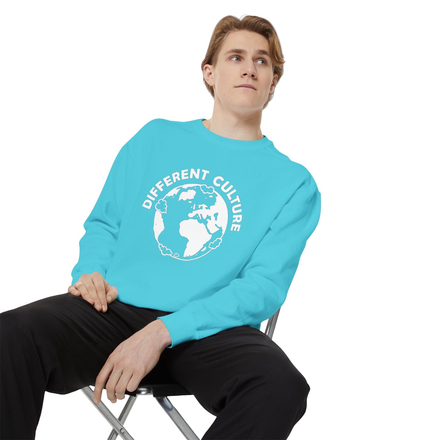 Different Culture - Sweatshirt - World Logo Garment-Dyed