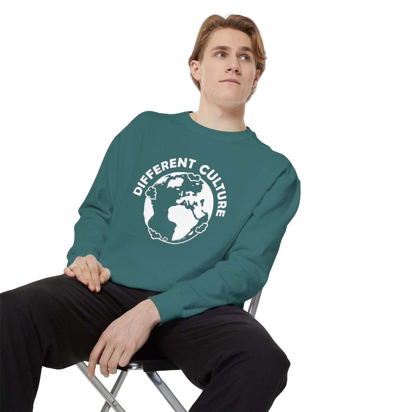 Different Culture - Sweatshirt - World Logo Garment-Dyed