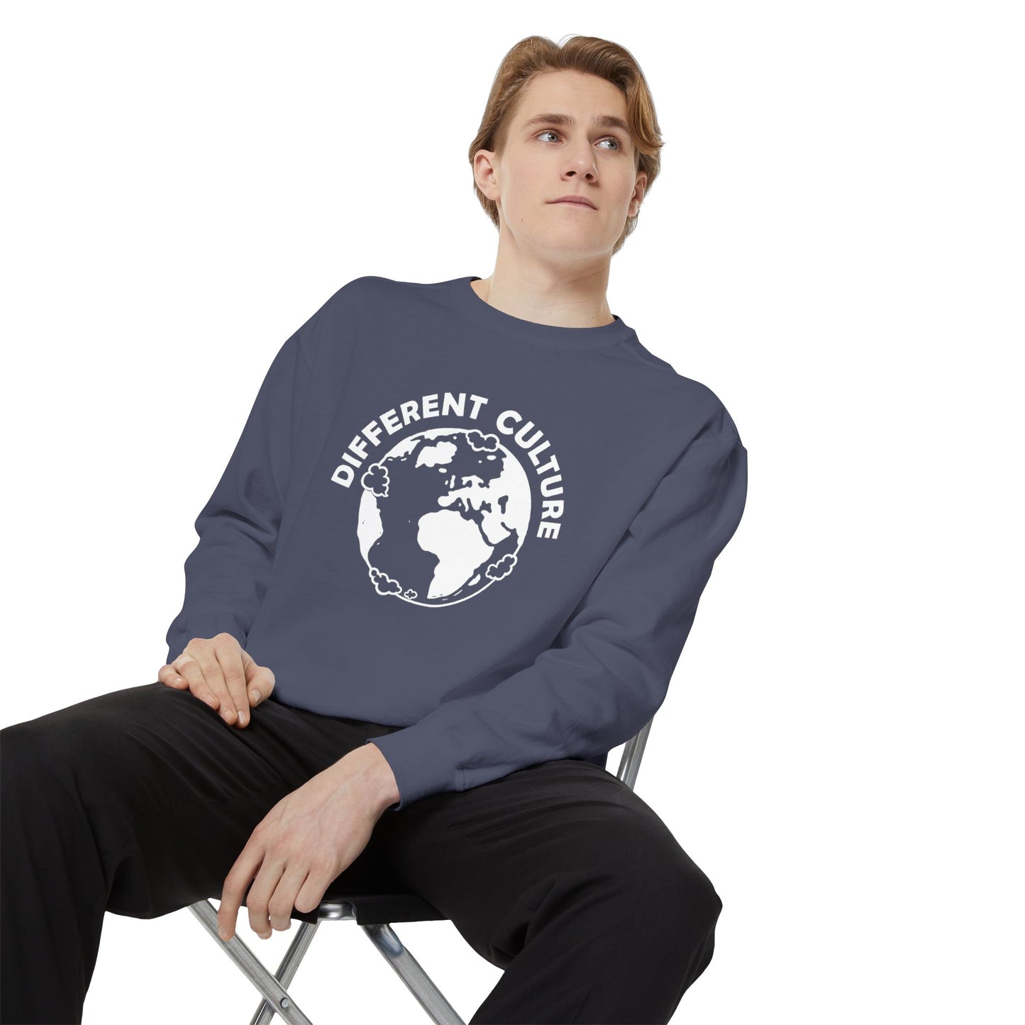 Different Culture - Sweatshirt - World Logo Garment-Dyed